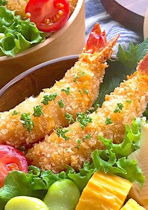 ベーコン巻き太っちょ海老フライ*お弁当に-レシピのメイン写真