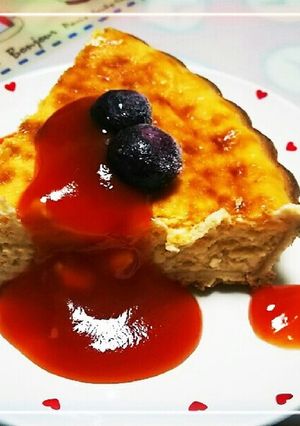 野菜ジュースでチーズケーキとジャム☆-レシピのメイン写真