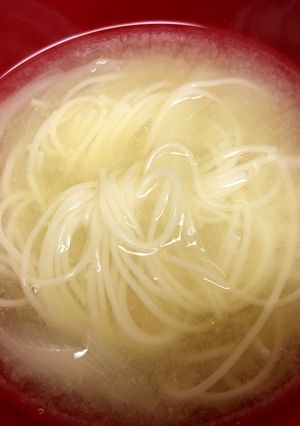 食欲のない朝でも食べられる！素麺お味噌汁-レシピのメイン写真