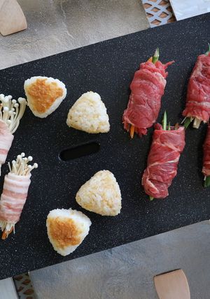 テーブルグリルで野菜肉巻き＆焼おにぎり-レシピのメイン写真