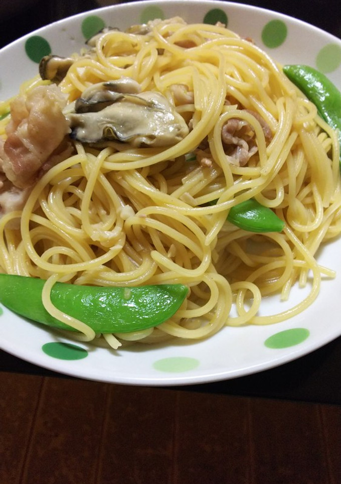 ｽﾅｯﾌﾟｴﾝﾄﾞｳと牡蠣のﾊﾟｽﾀ-レシピのメイン写真