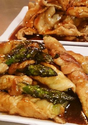 アスパラ豚肉巻き 甘辛しょうが焼き-レシピのメイン写真