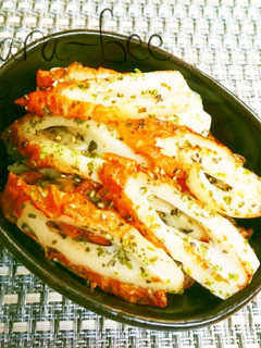 お弁当やおつまみに*バジル塩バターちくわ-レシピのメイン写真