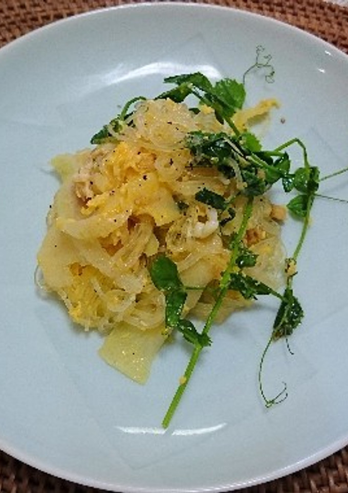 あたた生だしで大根と豆苗の春雨炒め-レシピのメイン写真