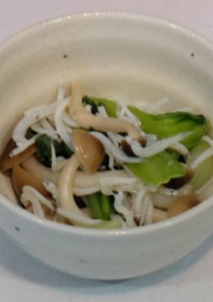 チンゲン菜としめじの酢の物-レシピのメイン写真