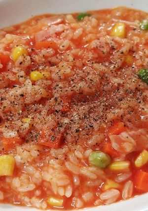 野菜ジュースで簡単リゾット-レシピのメイン写真