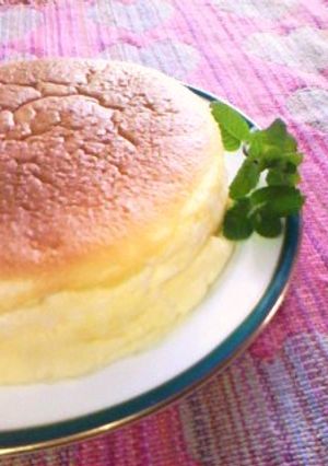 ふわ☆じゅわ！軽～いスフレチーズケーキ♪-レシピのメイン写真