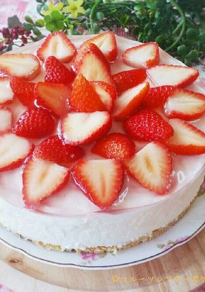 ふわっとろっ♥フルーツレアチーズケーキ-レシピのメイン写真