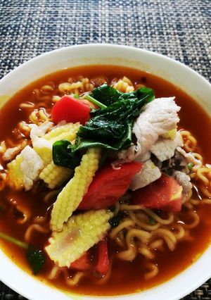 辛ラーメンに酢いれてまろやかに-レシピのメイン写真