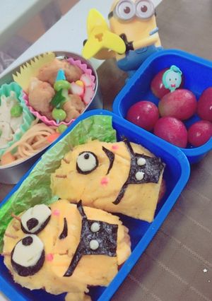 ミニオンズキャラ弁♡-レシピのメイン写真
