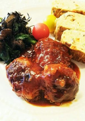 甘酢あんかけでミートボール風ハンバーグ-レシピのメイン写真