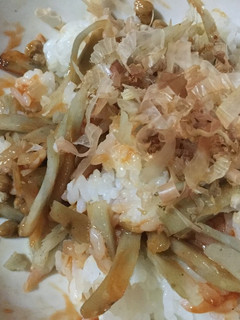 納豆とごぼうのケチャップまぜご飯-レシピのメイン写真