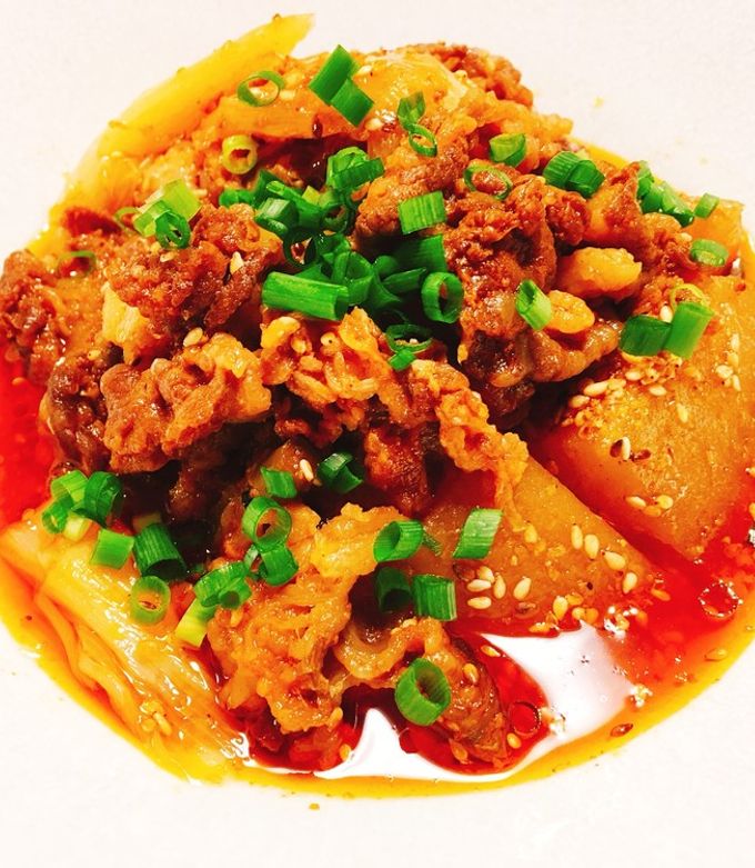 ♡圧力鍋で♡牛肉と大根の韓国風煮物♡ by あちゃママ