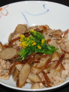 新ごぼうと豚しゃぶ肉の生姜こんぶ佃煮炒め-レシピのメイン写真