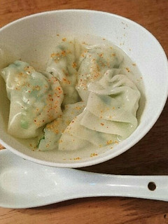 本日の朝 はんぺんで作るニラの水餃子-レシピのメイン写真