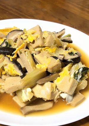 高野豆腐と白菜の卵とじ-レシピのメイン写真