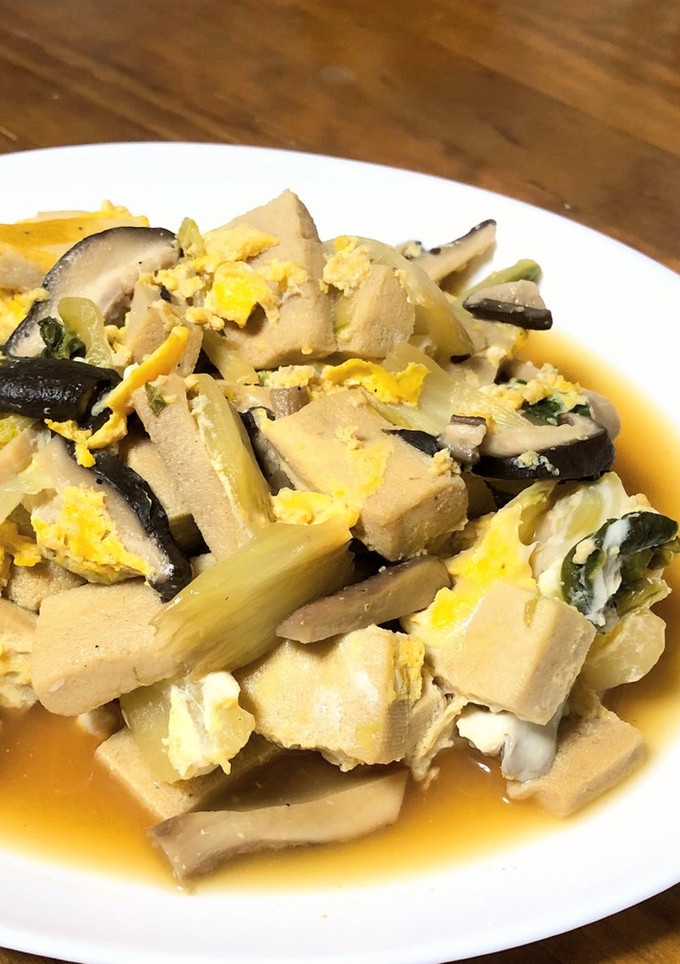 高野豆腐と白菜の卵とじ-レシピのメイン写真