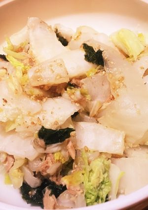 簡単!のりの風味香る白菜のツナのり和え-レシピのメイン写真