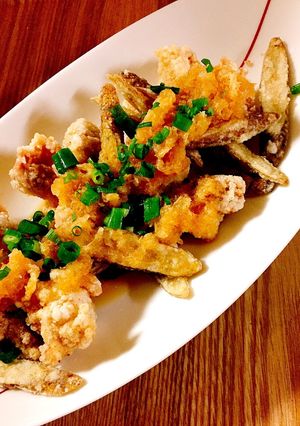 鶏肉とゴボウ揚げ*みぞれソース-レシピのメイン写真