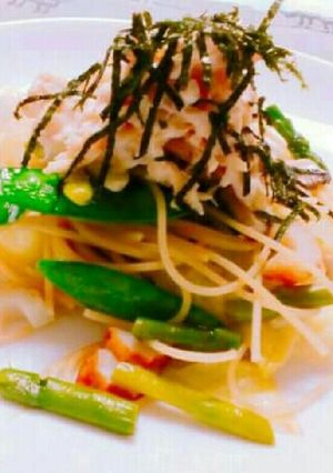 春色和風パスタ-レシピのメイン写真