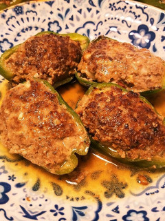 ピーマン肉詰め黒酢でさっぱり煮-レシピのメイン写真
