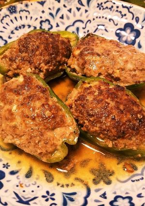 ピーマン肉詰め黒酢でさっぱり煮-レシピのメイン写真