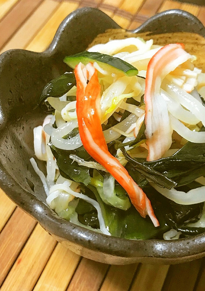 簡単！もやしとワカメの酢の物-レシピのメイン写真