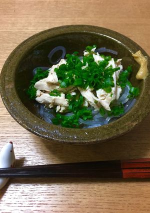 鶏むね春雨ネギポン酢♪-レシピのメイン写真