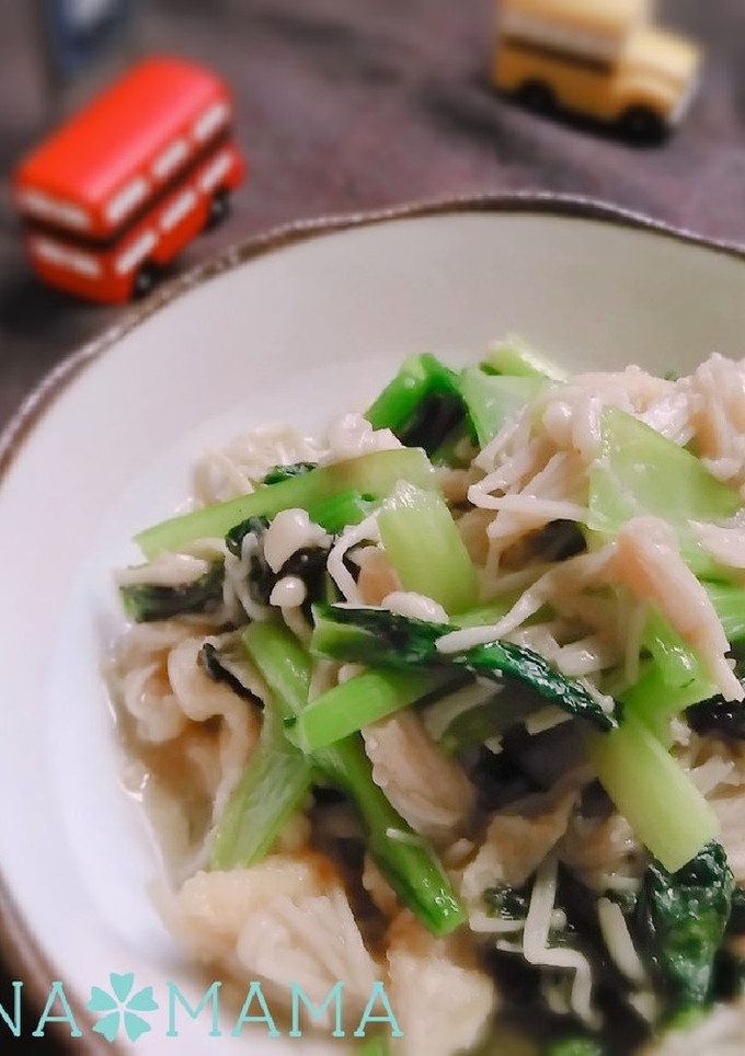 小松菜とえのき♡揚げの炒め物-レシピのメイン写真