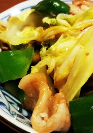 簡単豚肉とキャベツピーマンのオイマヨ炒め-レシピのメイン写真