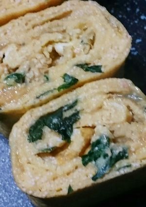 マヨ明太子の卵焼き♡(❊´︶`❊)。۞-レシピのメイン写真