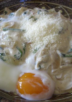 お豆腐で☆ほうれん草のクリームパスタ-レシピのメイン写真