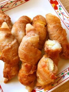 薄切り豚肉のマッシュポテト巻き!-レシピのメイン写真
