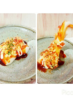 レンジで簡単、切り餅でお好み焼き風-レシピのメイン写真