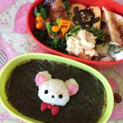 รูปของ 簡単！乗せるだけ！コリラックマの海苔弁