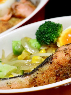 鮭と野菜の付け合せᗦ↞◃-レシピのメイン写真