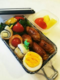 お弁当⑱★豚肉巻きの甘辛煮弁当★-レシピのメイン写真