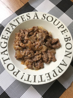 レンジで時短!牛肉と玉ねぎの炒め物♪-レシピのメイン写真
