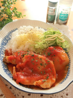 手羽先と丸ごと新玉ねぎのトマト煮-レシピのメイン写真