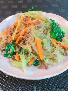 ✤ひき肉と春雨の炒めもの✤チャプチェ風-レシピのメイン写真