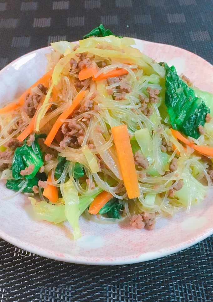 ✤ひき肉と春雨の炒めもの✤チャプチェ風-レシピのメイン写真
