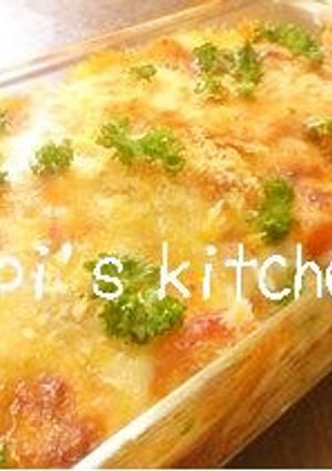簡単❤ミートソース缶de餅グラタン❤-レシピのメイン写真