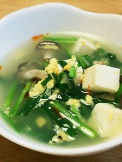 ニラたっぷり中華スープ-レシピのメイン写真