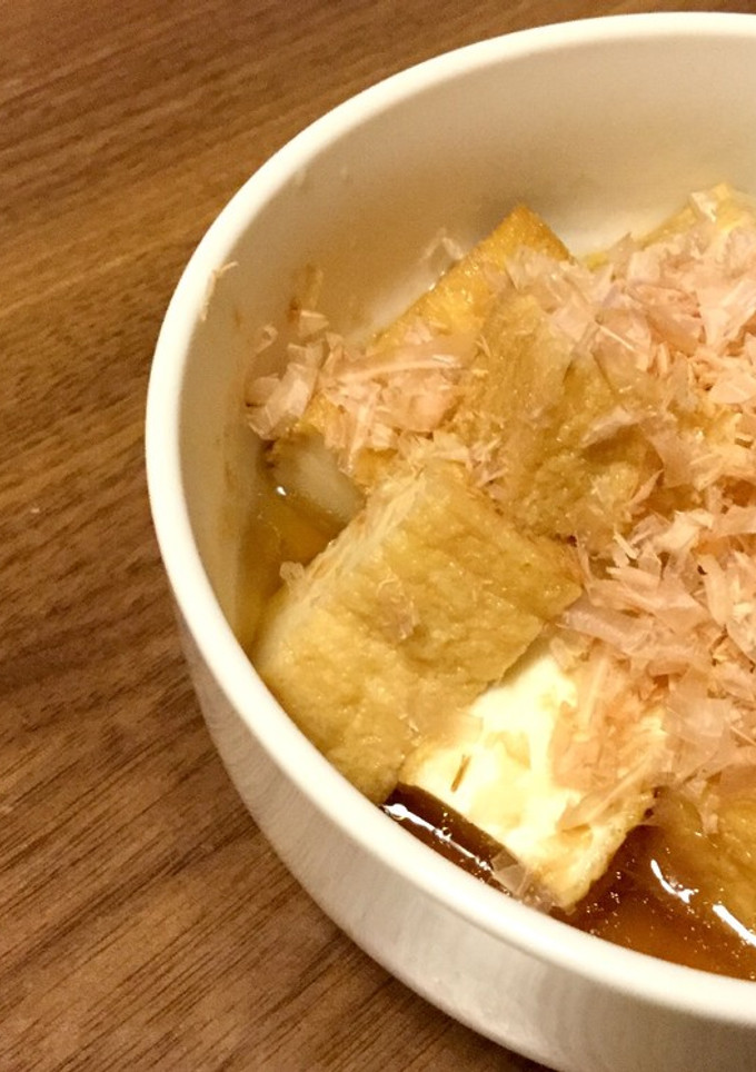 レンチン麺つゆ簡単！厚揚げとナスの煮浸し-レシピのメイン写真