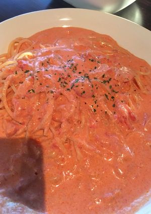 濃厚ツナとトマトのクリームスパ-レシピのメイン写真