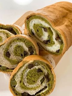 抹茶と甘納豆のラウンドパン-レシピのメイン写真