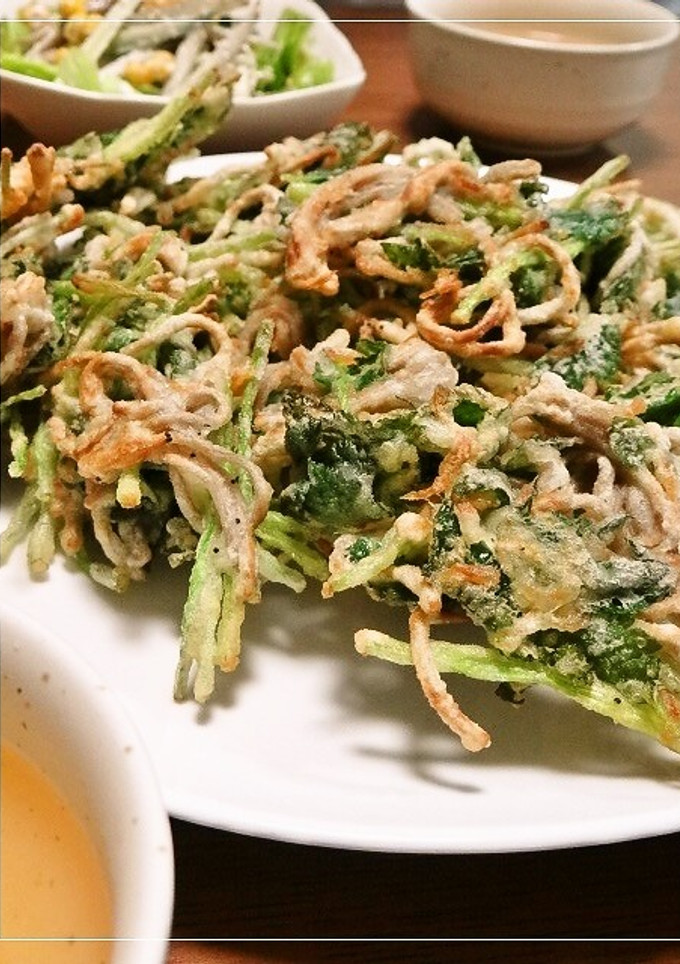 お蕎麦と三つ葉のかき揚げ-レシピのメイン写真