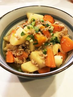 豚ひき肉で作る肉じゃが★-レシピのメイン写真