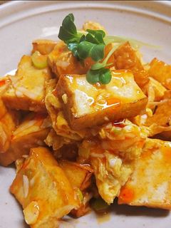 エビチリ風厚揚げのチリソース炒め-レシピのメイン写真