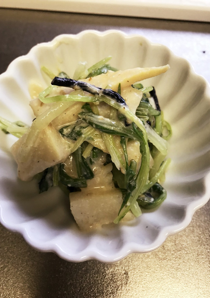 竹の子と水菜の白和え-レシピのメイン写真